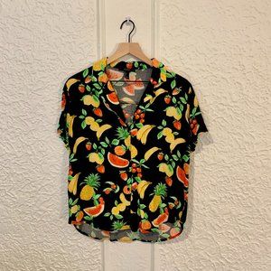 Forever 21 Fruit Button-Down Shirt | Size L
